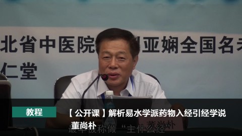 董尚朴解析易水学派药物入经引经学说